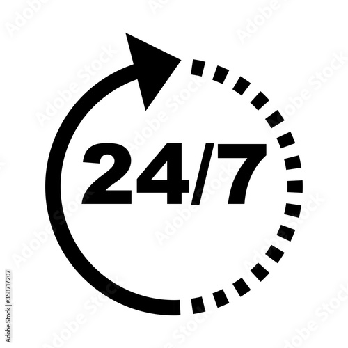 24 hours icon vector design template