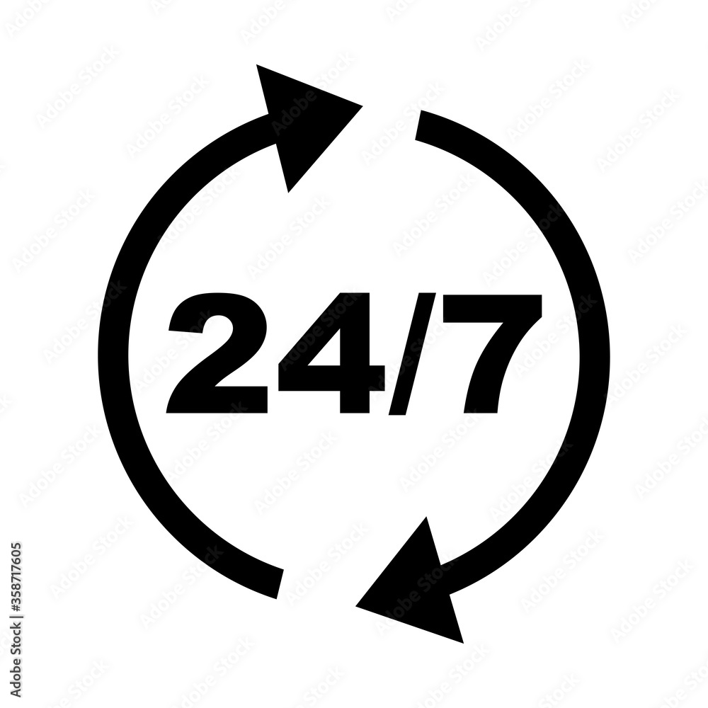 24 hours icon vector design template 24 hours icon vector design template