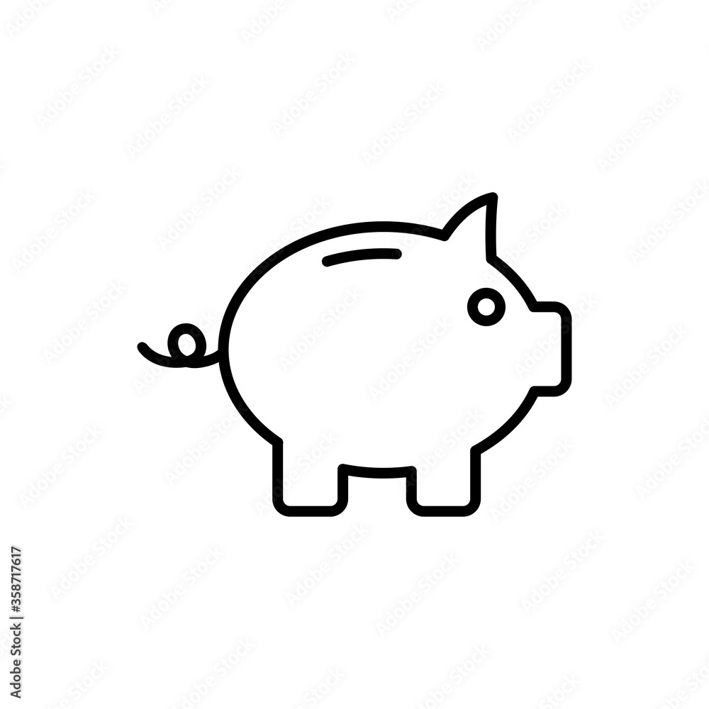 piggy bank icon vector design template piggy bank icon vector design template