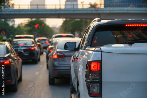 Car traffic jams in the city at rush hour © Hanoi Photography