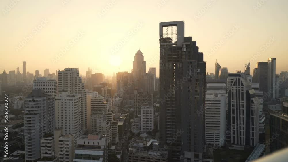 Bangkok skyscrapers during sunset Bangkok skyscrapers during sunset