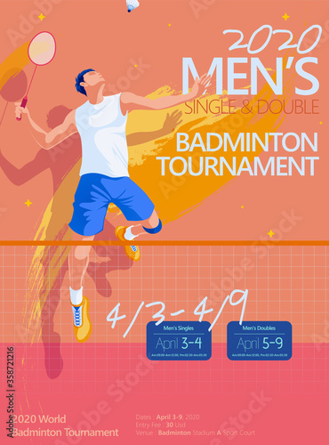 Badminton tournament poster