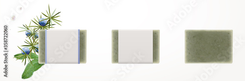 Set of bar soap mock-up