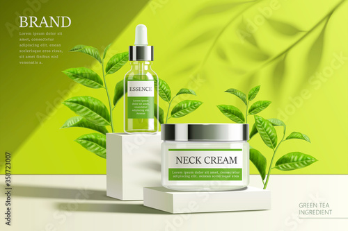 Ad template for essence and cream