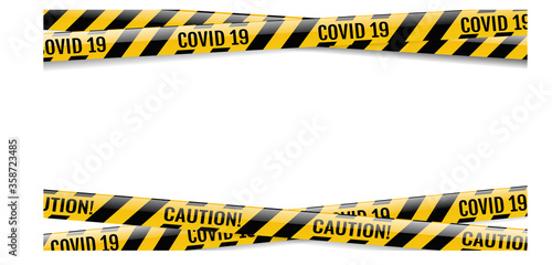 Coronavirus Ribbons Pandemic Concept With Gradient Mesh, Vector Illustration