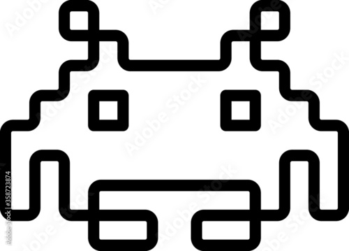 video game enemy icon vector for web and apps