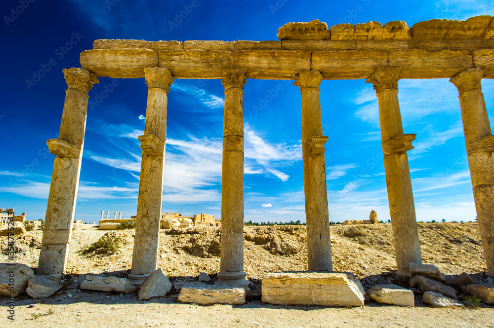 It's Columns of the Roman ruins of Palmyra, Syria
