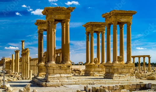 It's Beautiful view of the ruins in the desert of Syria, Palmyra
