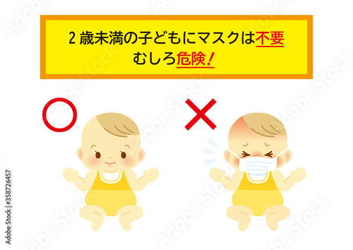 赤ちゃん04　○×マスク不要ポスター
