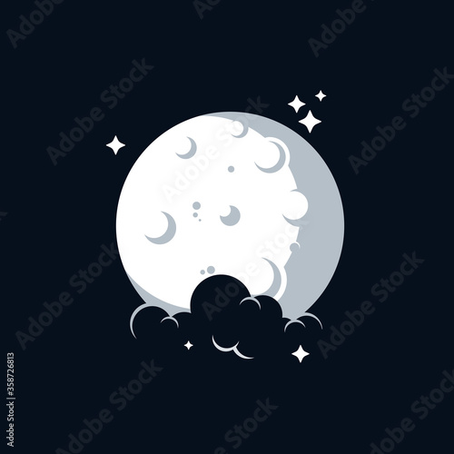 Moon logo design template