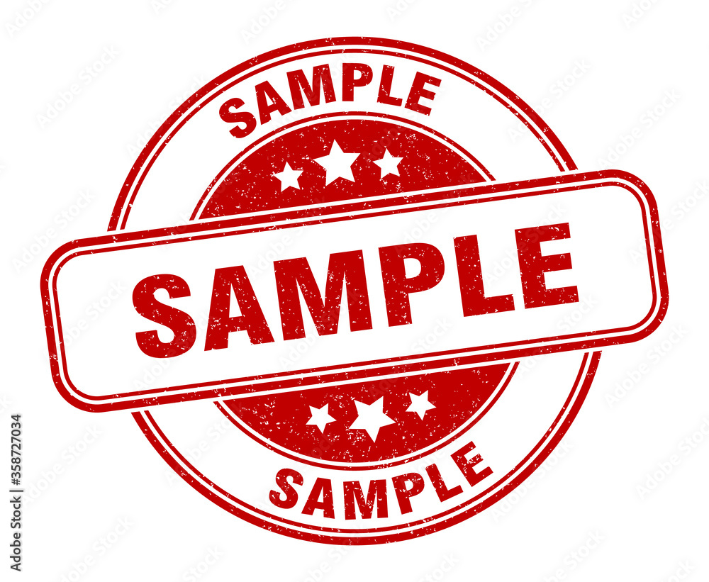 sample stamp. sample round grunge sign. label Stock Vector | Adobe Stock