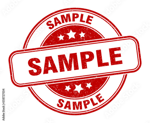 sample stamp. sample round grunge sign. label