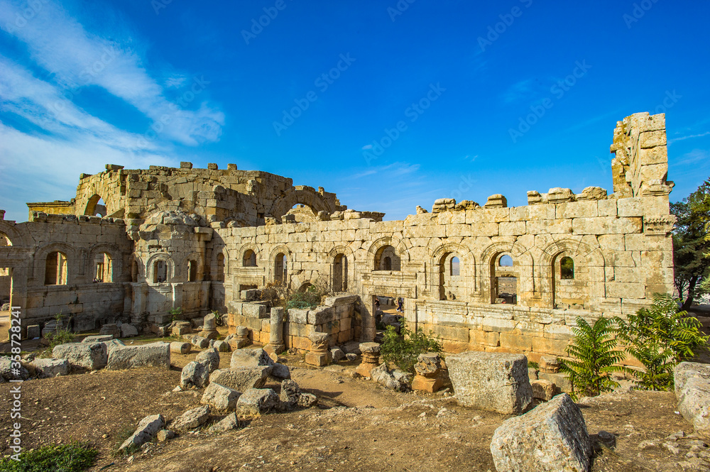 It's Rests of an ancient castle of Syria