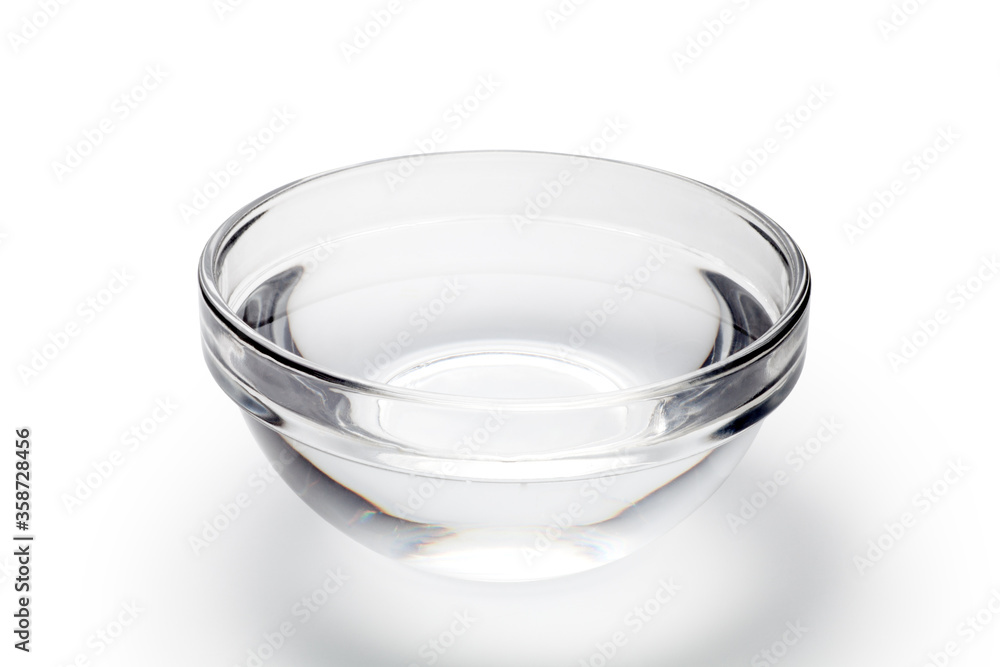A bowl of water on white background A bowl of water on white background