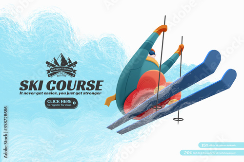 Ski resort course ads