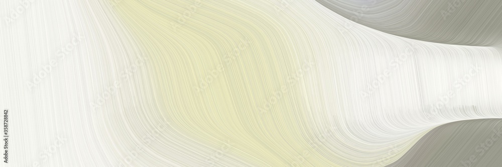 Obraz premium abstract colorful horizontal banner with beige, dark gray and pastel gray colors. fluid curved lines with dynamic flowing waves and curves for poster or canvas