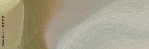 abstract decorative header design with dark gray, pastel brown and silver colors. fluid curved flowing waves and curves for poster or canvas
