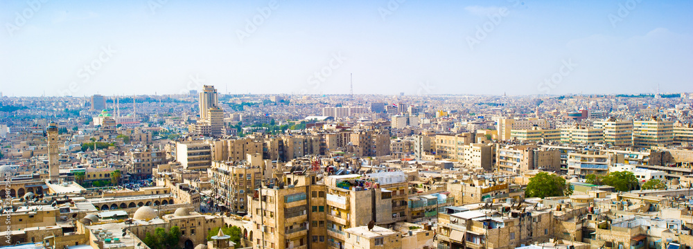 It's Cityscape of Aleppo, Syria