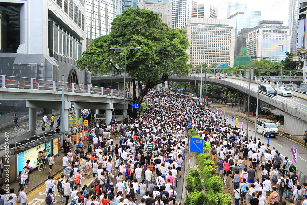 protest on the road in hong kong june 6 