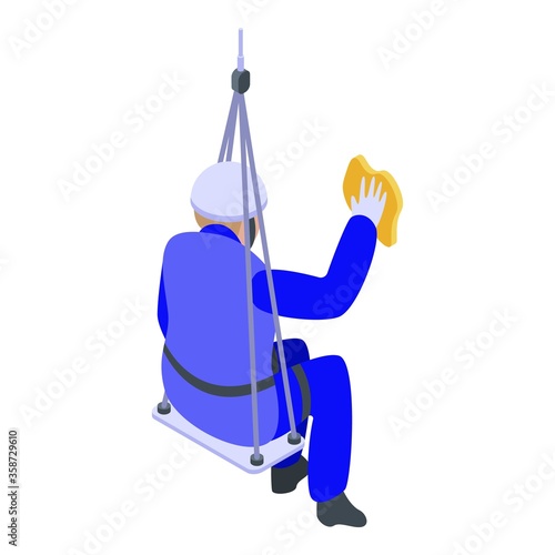 Window industrial climber icon. Isometric of window industrial climber vector icon for web design isolated on white background