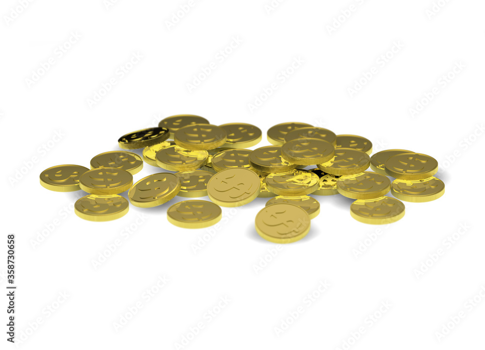 3d model of dollar symbol in gold color 3d model of dollar symbol in gold color