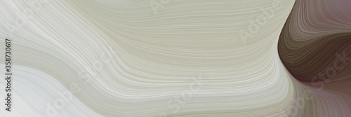 abstract surreal designed horizontal banner with silver, old mauve and old lavender colors. fluid curved flowing waves and curves for poster or canvas