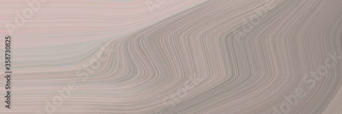 abstract flowing horizontal header with dark gray, baby pink and gray gray colors. fluid curved flowing waves and curves for poster or canvas © Eigens