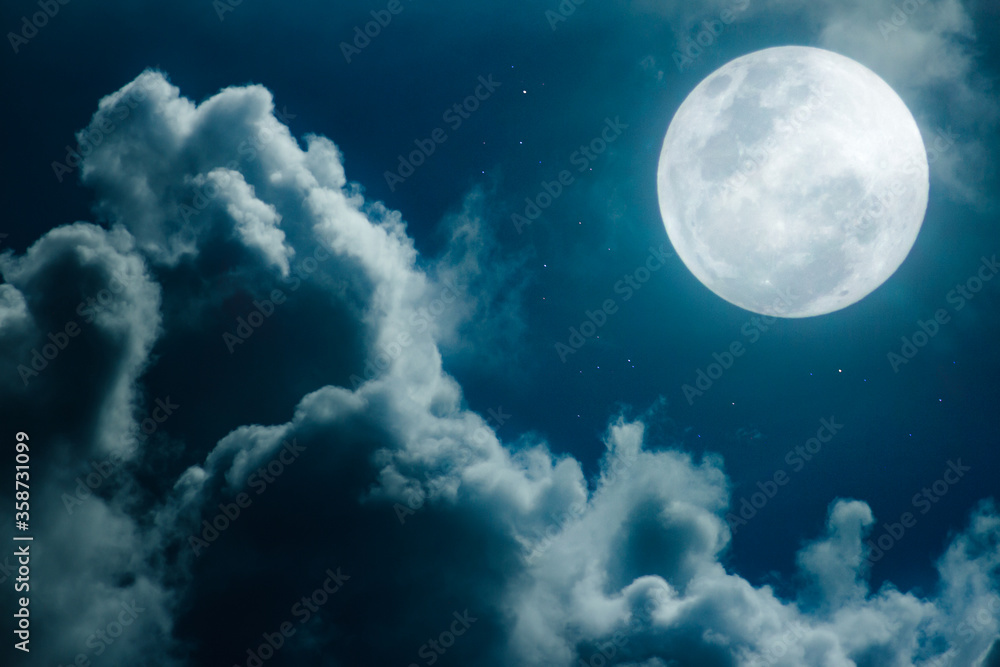 Full Moon, Full glowing moon with stars and cloud at beautiful night. Full Moon, Full glowing moon with stars and cloud at beautiful night.