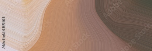 abstract surreal horizontal header with pastel brown, pastel gray and old mauve colors. fluid curved flowing waves and curves for poster or canvas