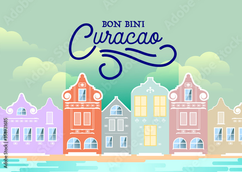 Curacao vector background vintage 