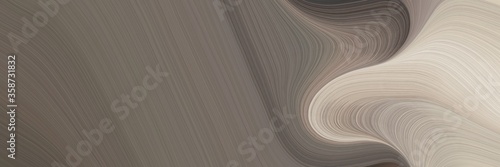 abstract flowing horizontal header with dim gray, silver and dark slate gray colors. fluid curved flowing waves and curves for poster or canvas