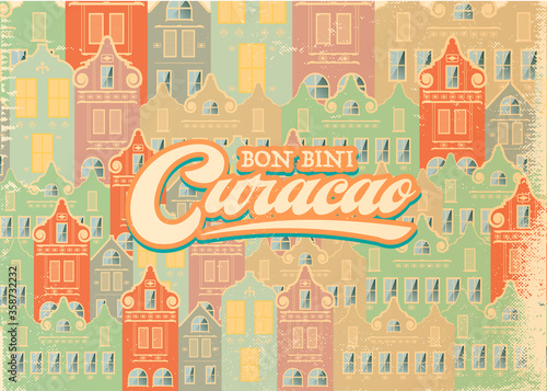 Curacao vector background vintage 