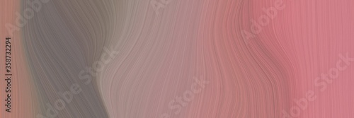abstract modern banner design with rosy brown, dim gray and pale violet red colors. fluid curved lines with dynamic flowing waves and curves for poster or canvas