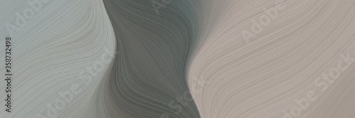 abstract flowing horizontal header with dark gray, dim gray and gray gray colors. fluid curved lines with dynamic flowing waves and curves for poster or canvas