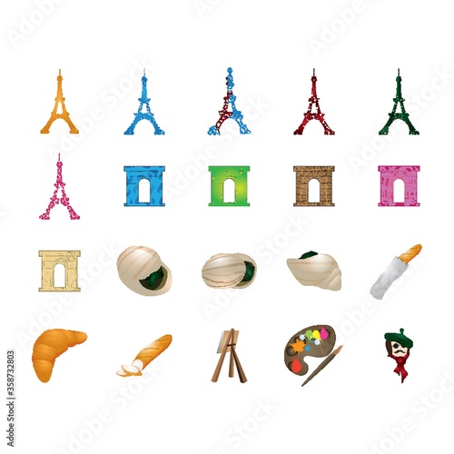 collection of france icons