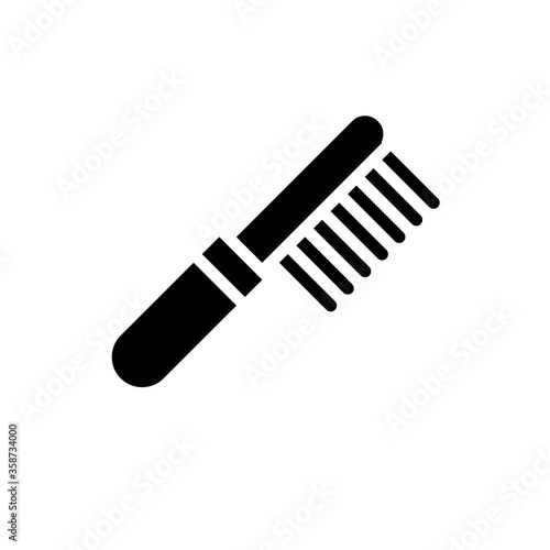 comb icon in glyph style isolated on white background. EPS 10 