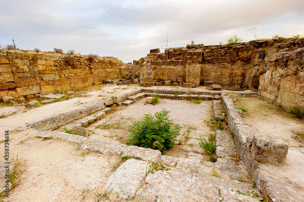 Ruins of Ugarit, an ancient port city on the eastern Mediterranean at the Ras Shamra.