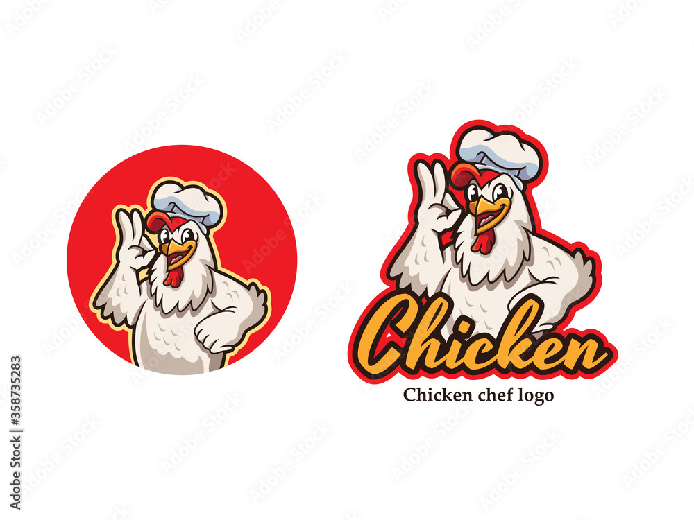 Chicken mascot logo vector Chicken mascot logo vector