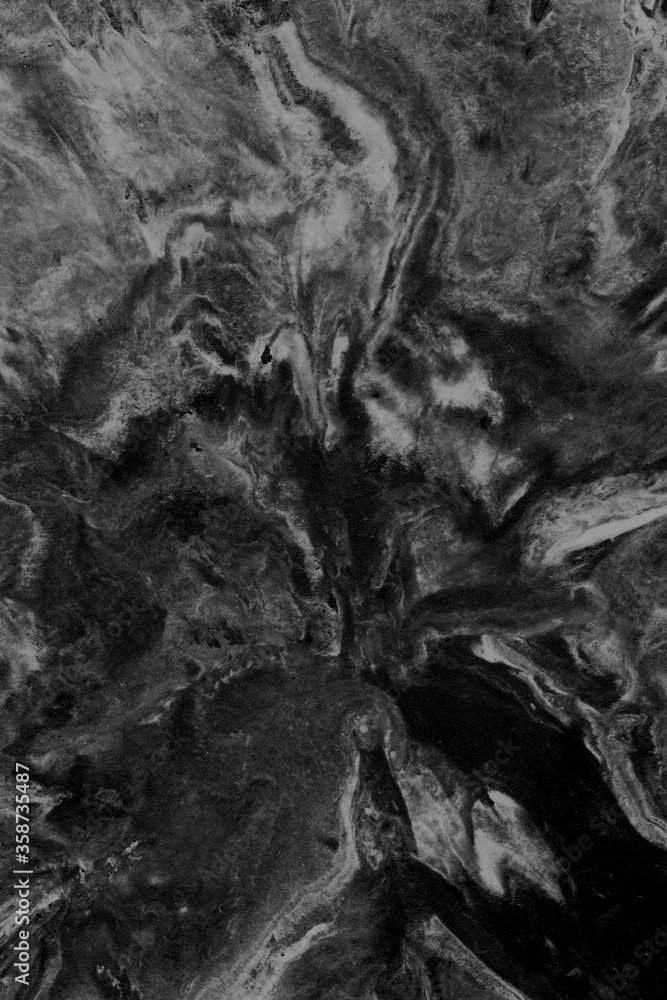 Fototapeta premium Solid clay texture overlay in black and white