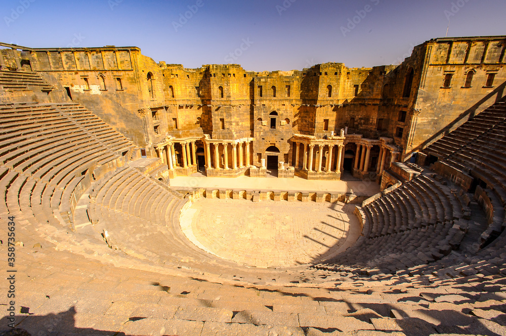 Theater at the Ancient City of Bosra, UNESCO World Heritage,