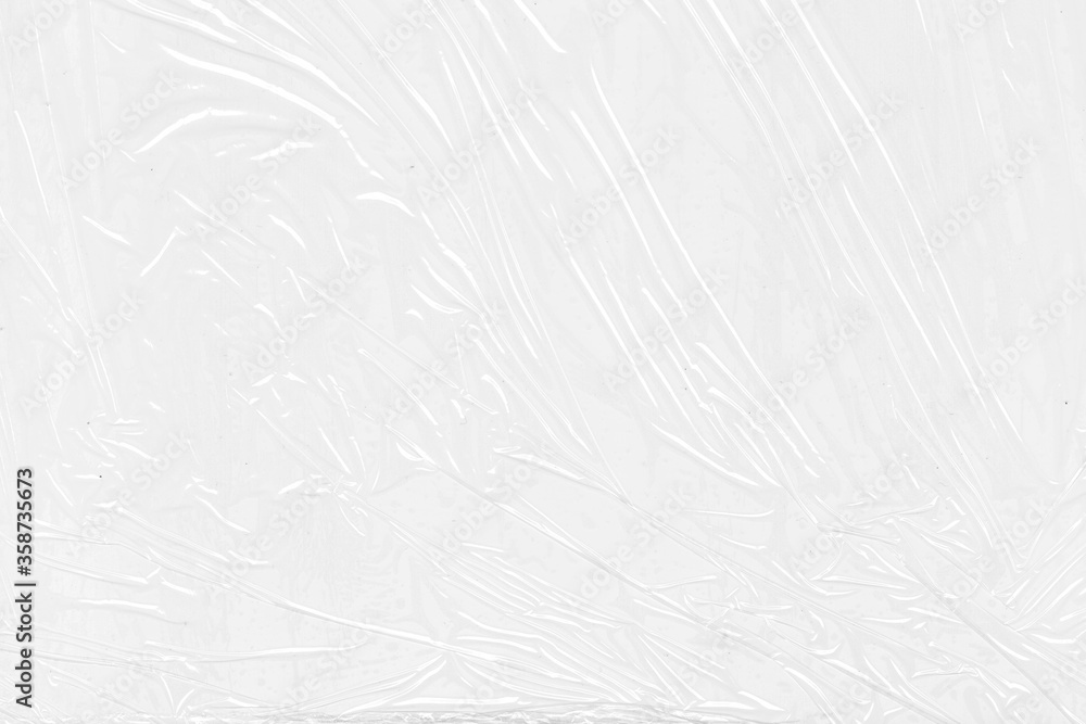 White saran plastic warp wrap texture overlay ภาพถ่ายสต็อก Adobe Stock