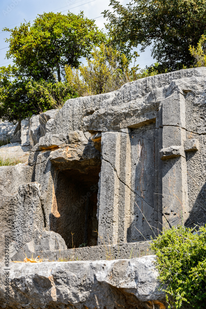 It's Tomb of the ancient cemetery, Limyra, Turkey.