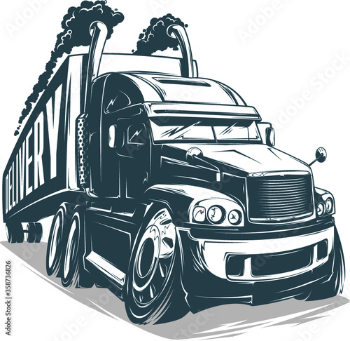 Vector Cartoon truck