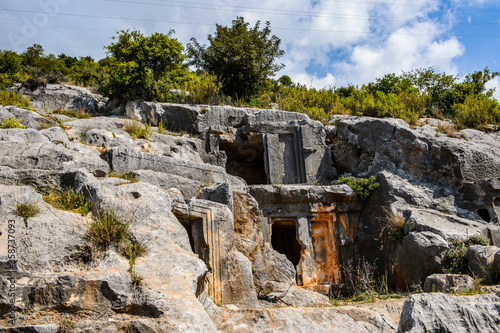 It's Tomb of the ancient cemetery, Limyra, Turkey.