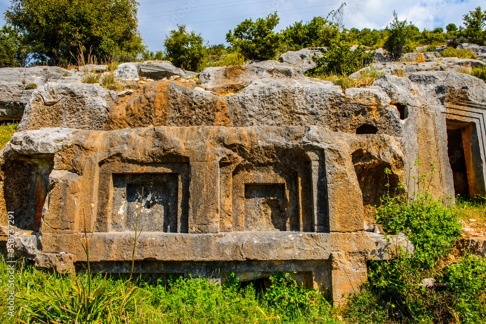 It's Tomb of the ancient cemetery, Limyra, Turkey.
