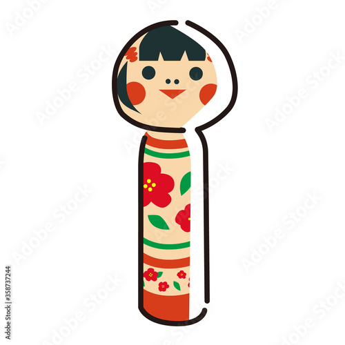 日本文化素材 / 縁起物こけし