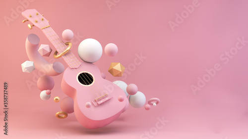 Pink ukulele