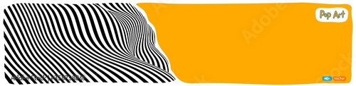 op art vector illustration, yellow orange background, pop art illustration