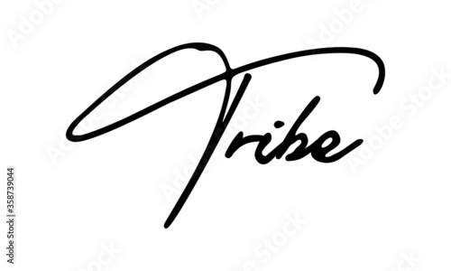 Tribe Typography Black Color Text On White Background