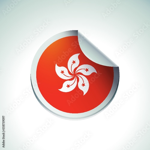 hong kong flag sticker